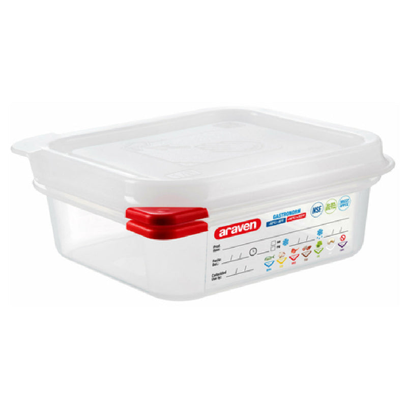 Carlisle 03023 1.2 Quart Food Storage Container Polypropylene Transparent with Airtight Lid