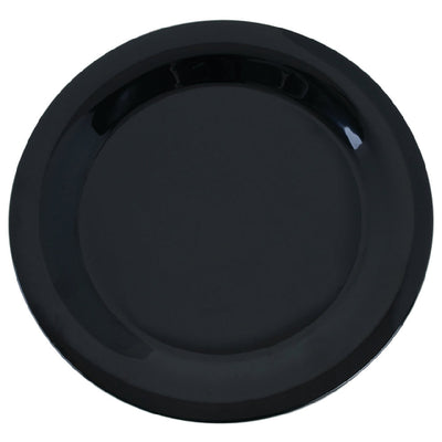 Carlisle 3300203 10 Inch Narrow Rim Dinner Plate Break Resistant Melamine Black