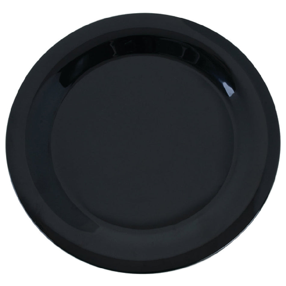 Carlisle 3300203 10 Inch Narrow Rim Dinner Plate Break Resistant Melamine Black