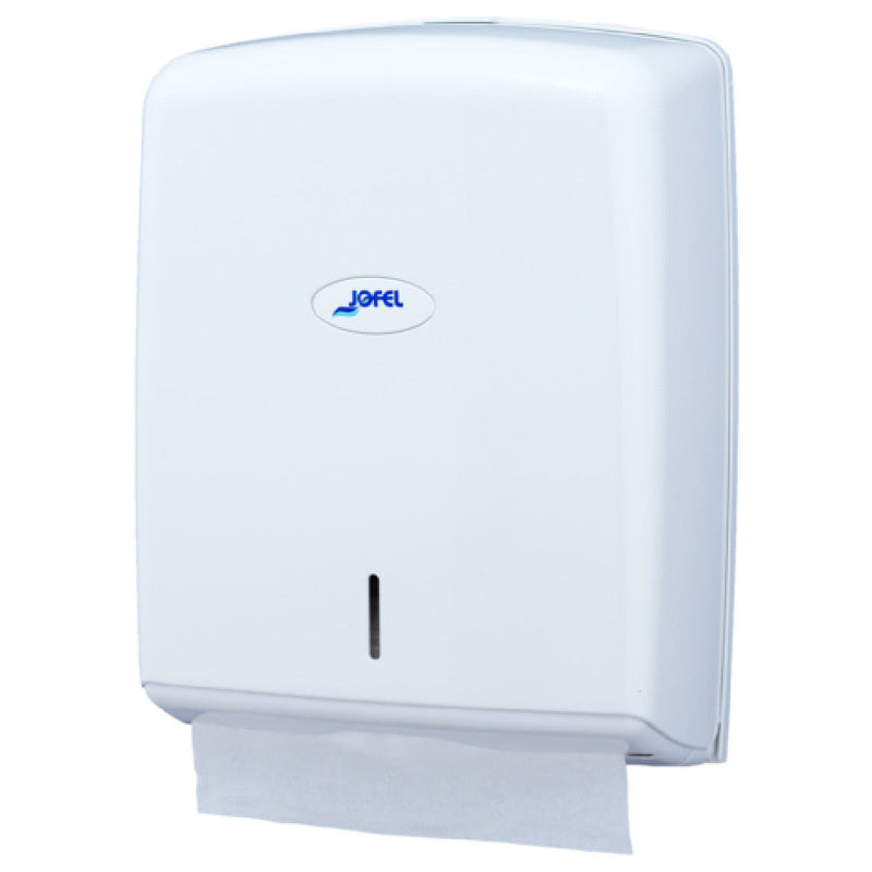 Carlisle T1600WH 10 Inch White Manual Paper Towel Dispenser with Viewing Window