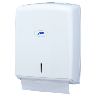 Carlisle T1600WH 10 Inch White Manual Paper Towel Dispenser with Viewing Window