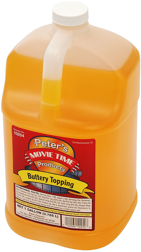 Winco 40017 7 Inch Buttery Topping 1 Gallon for Popcorn Supplies