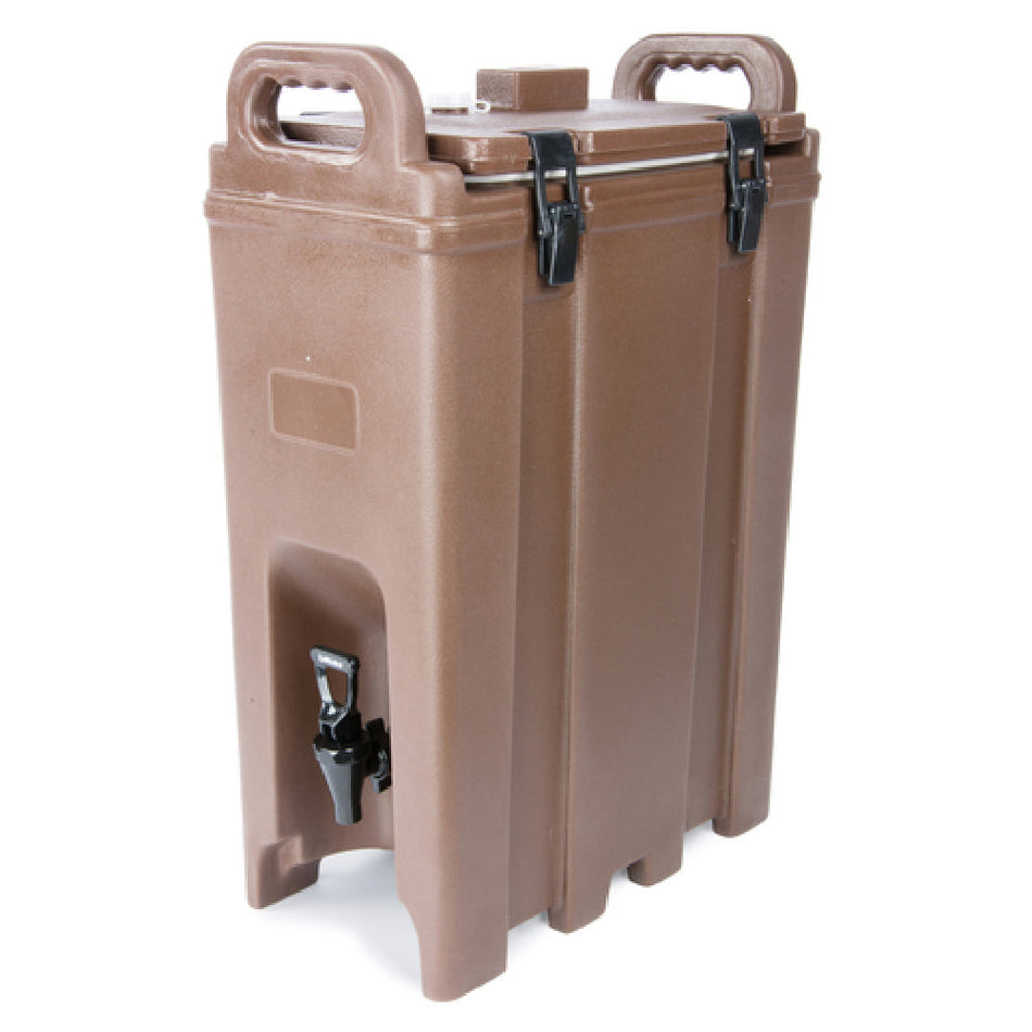 Carlisle LD500N01 16 Inch Insulated Beverage Server 5 Gallon with Latches Brown Plastic