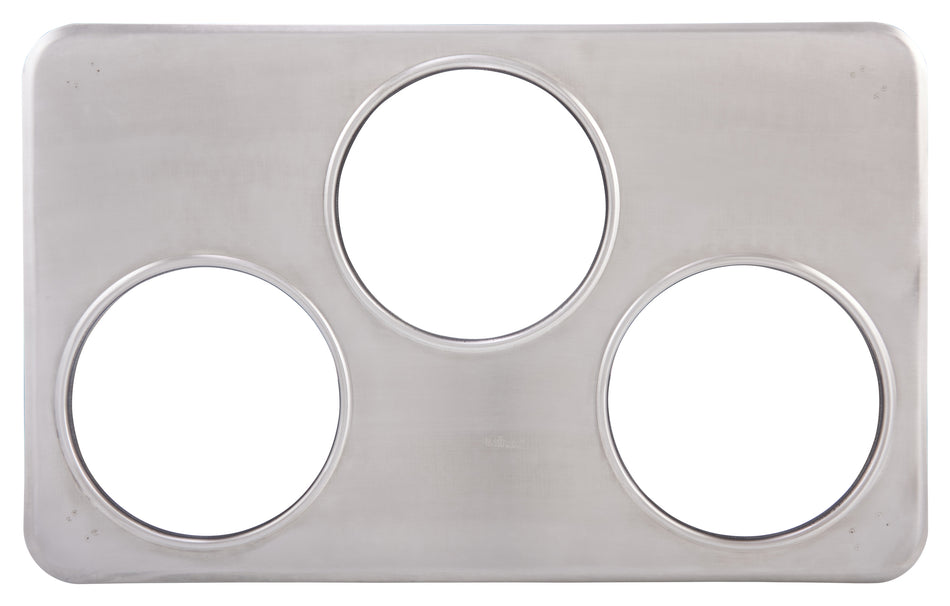 Winco ADP-666 Adaptor Plate, Three 6-3/8" Holes, Stainless Steel