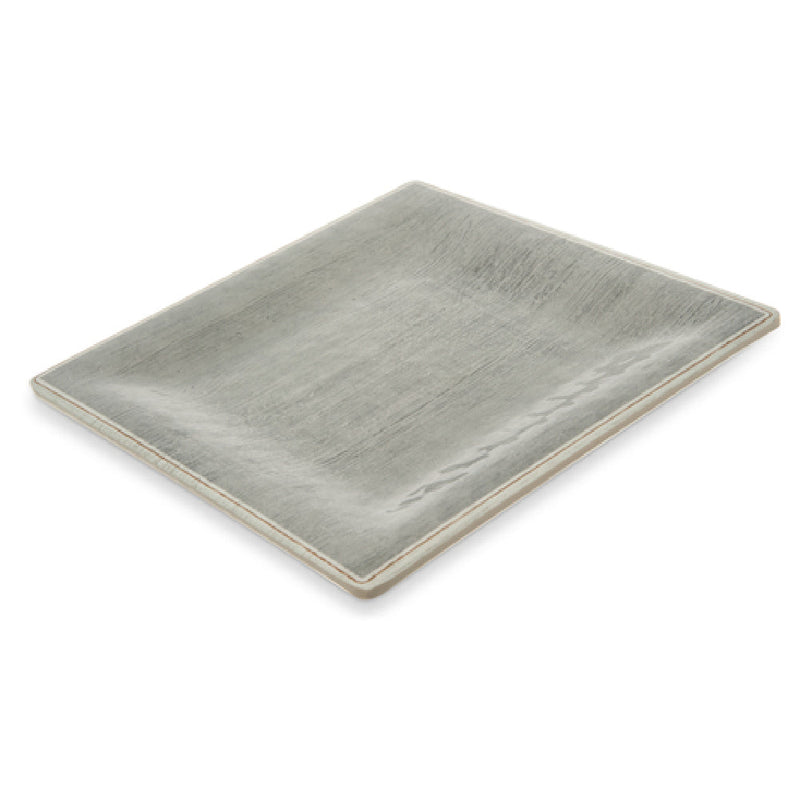 Carlisle 6402318 8-1/2 Inch Square Dinner Plate Melamine Gray Stain Chip Resistant