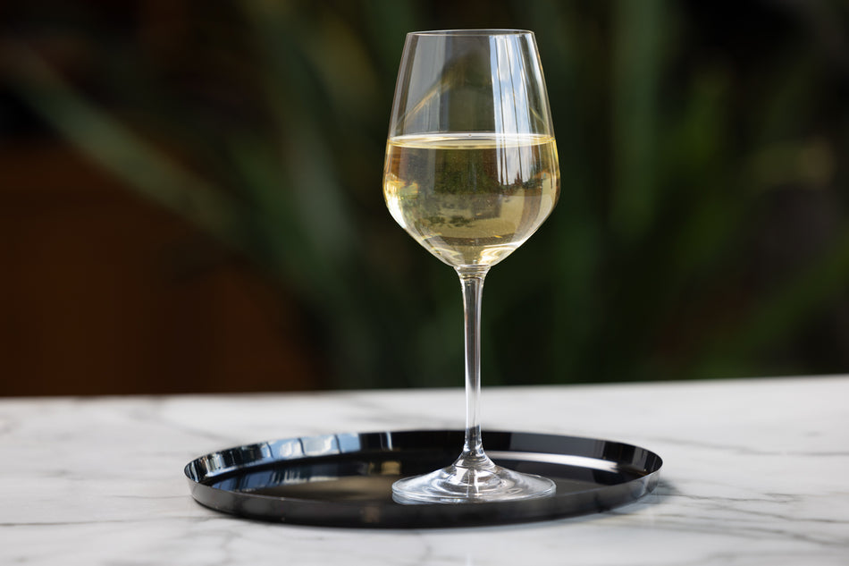 Modern Edge Small 9" Round Serving Tray in Black Onyx