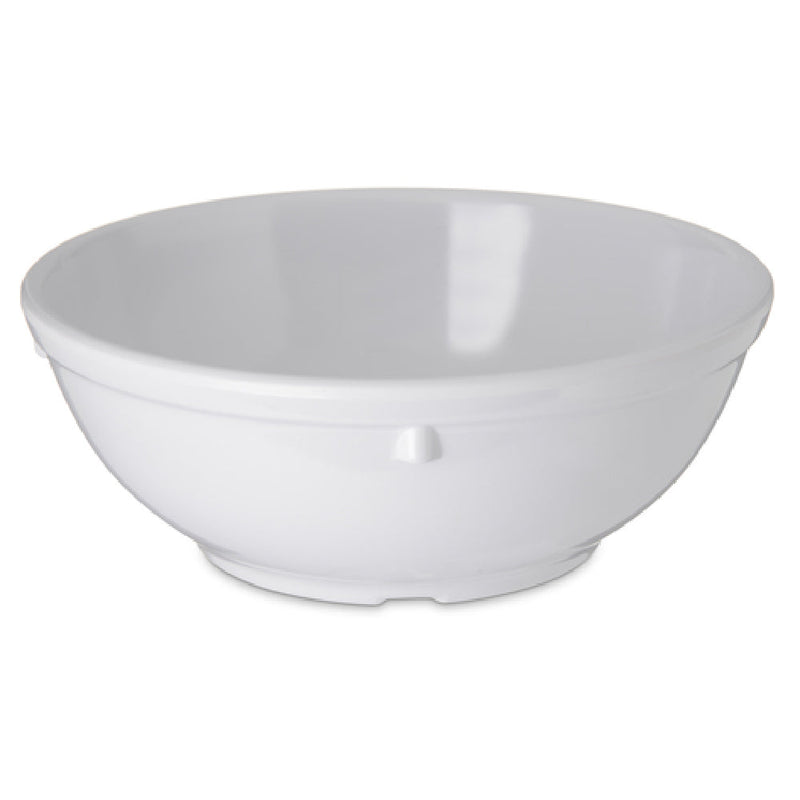 Carlisle 4352002 16 Oz Nappie Bowl White Melamine with Reinforced Rim