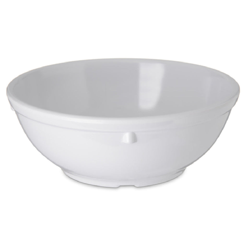 Carlisle 4352002 16 Oz Nappie Bowl White Melamine with Reinforced Rim
