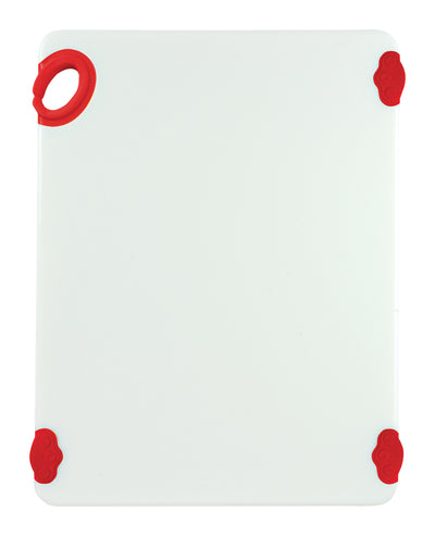 Winco CBN-1520RD 15 Inch Cutting Board Rubber Grip Hook Red Co-polymer