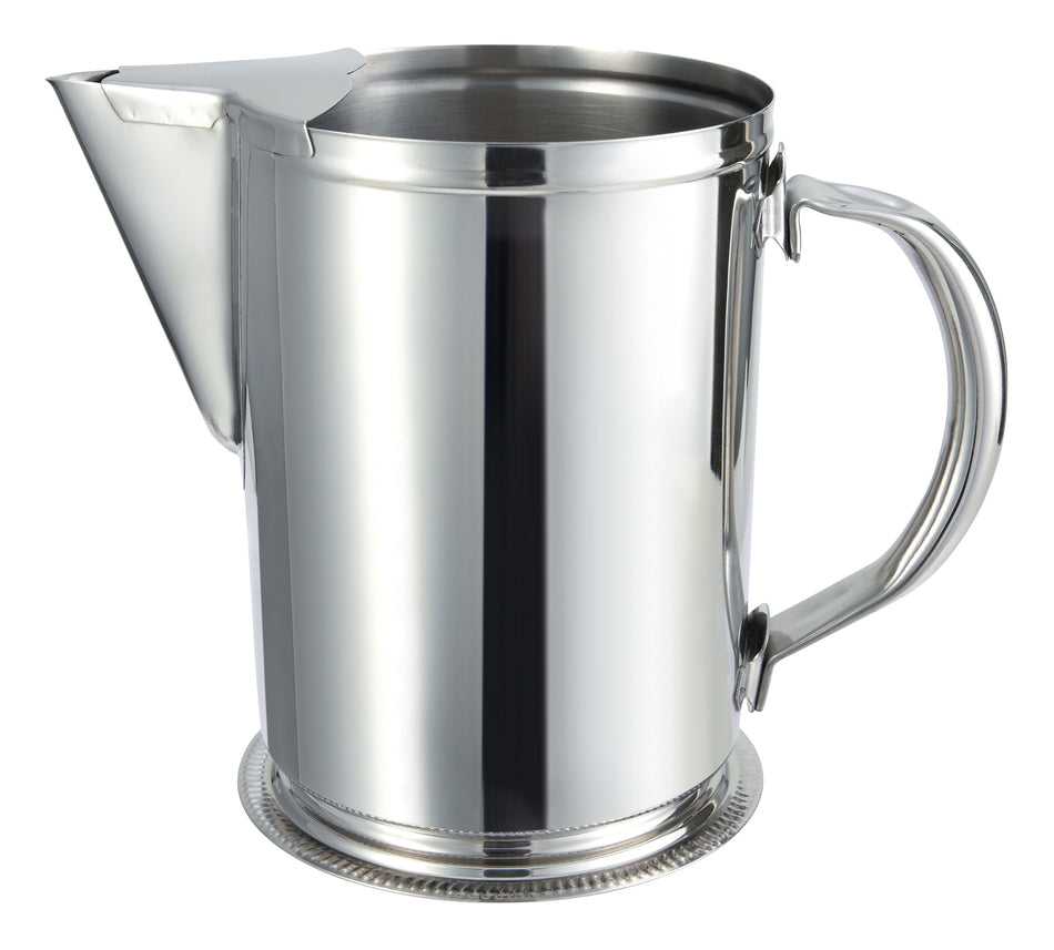 Winco WPG-64 64 Oz with Ice Guard Pitcher Stainless Steel Mirror Finish