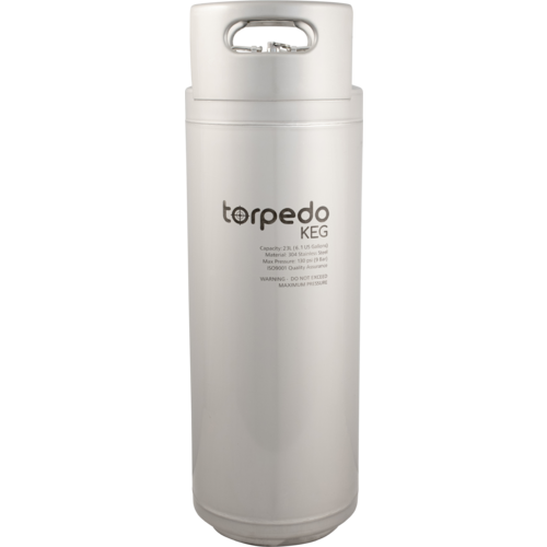 Torpedo 6 Gallon Stainless Steel Ball Lock Keg - High-Barrier Oxygen Seal