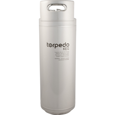 Torpedo 6 Gallon Stainless Steel Ball Lock Keg - High-Barrier Oxygen Seal