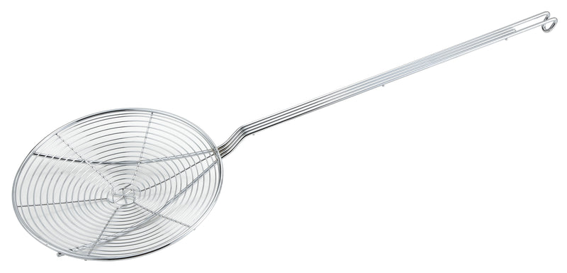 Winco SCF-7 7 Inch Diameter Skimmer Round Nickel Plated Spiral Wire Handle