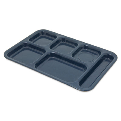 Carlisle 4398835 14-1/2 Inch Right-handed Melamine Compartment Tray Blue