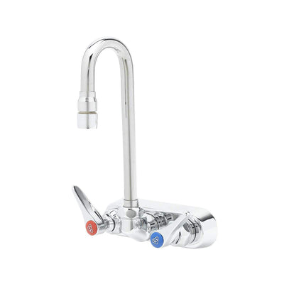 T&S Brass B-1115-132X Wall Mount Workboard Faucet - 132X Swivel Gooseneck