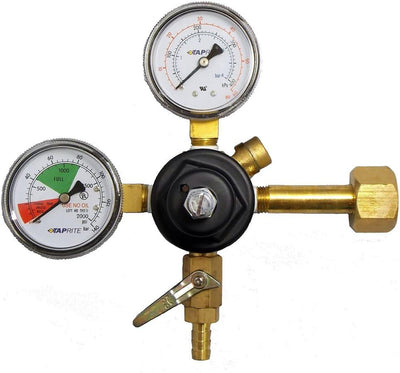 CO2 Economy Primary Beer Regulator - Dual High Pressure Gauge | For Draft Beer, Wine, and Soda Systems
