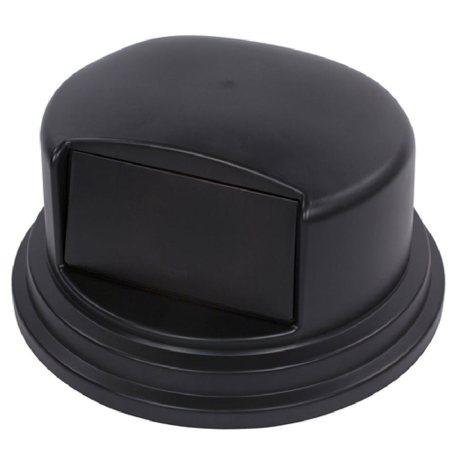 Carlisle 34105703 27 Inch Diameter Dome Lid Snap Down Tab Locks Black Polyethylene