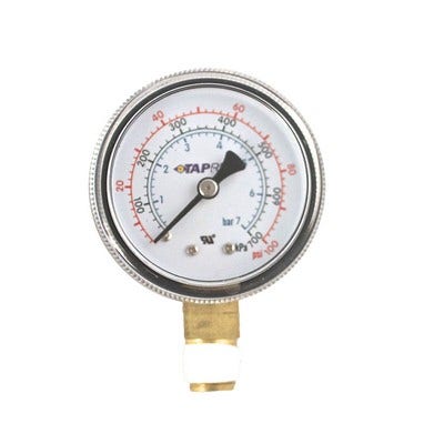 Taprite Gauge 0-100 PSI 1/4" NPT Right Hand Thread