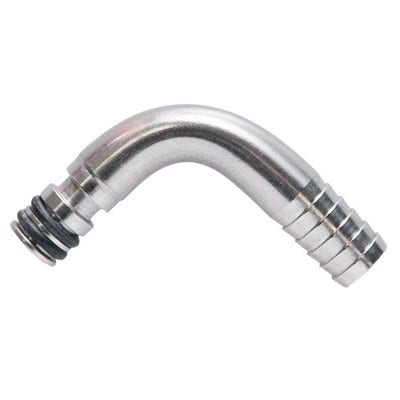 Taprite Fitting 3/8" SS Barb 90 Degree Double O-Ring