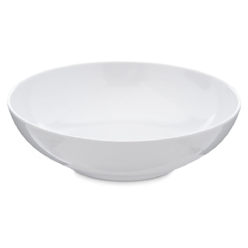 Carlisle 4381402 6-1/2 Inch White Melamine Soup Salad Bowl with Reinforced Rim