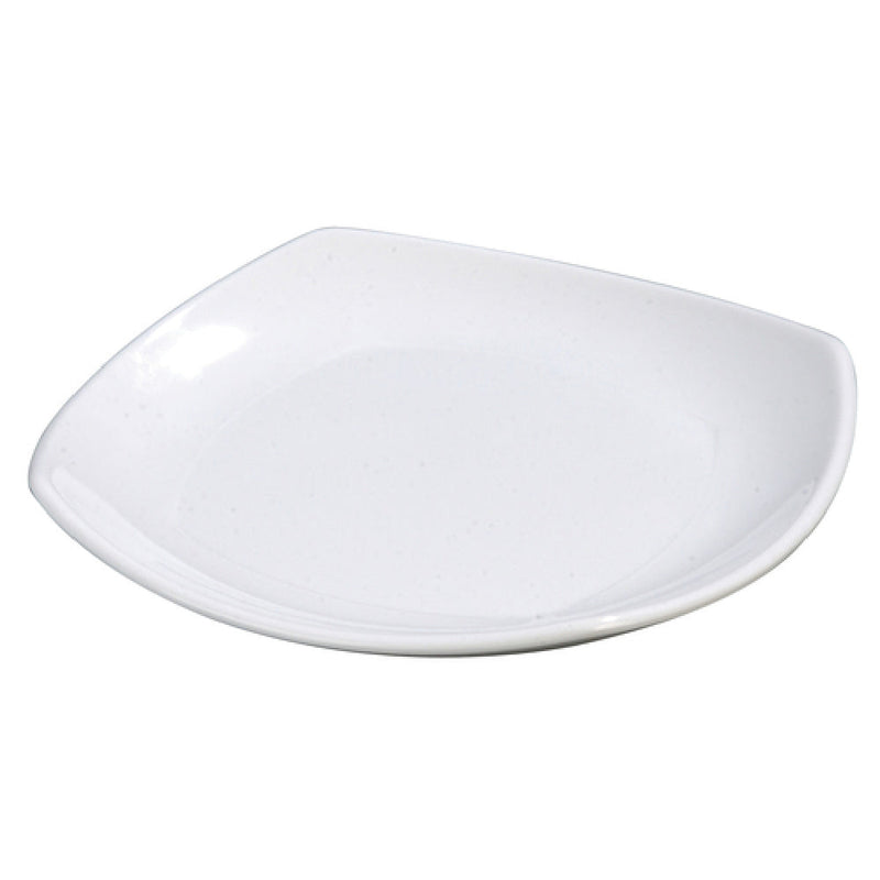 Carlisle 4330802 7-3/4 Inch Square Dinner Plate Plastic with Upturn Corners White
