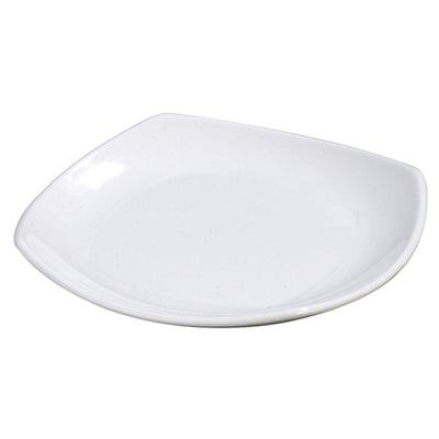 Carlisle 4330802 7-3/4 Inch Square Dinner Plate Plastic with Upturn Corners White
