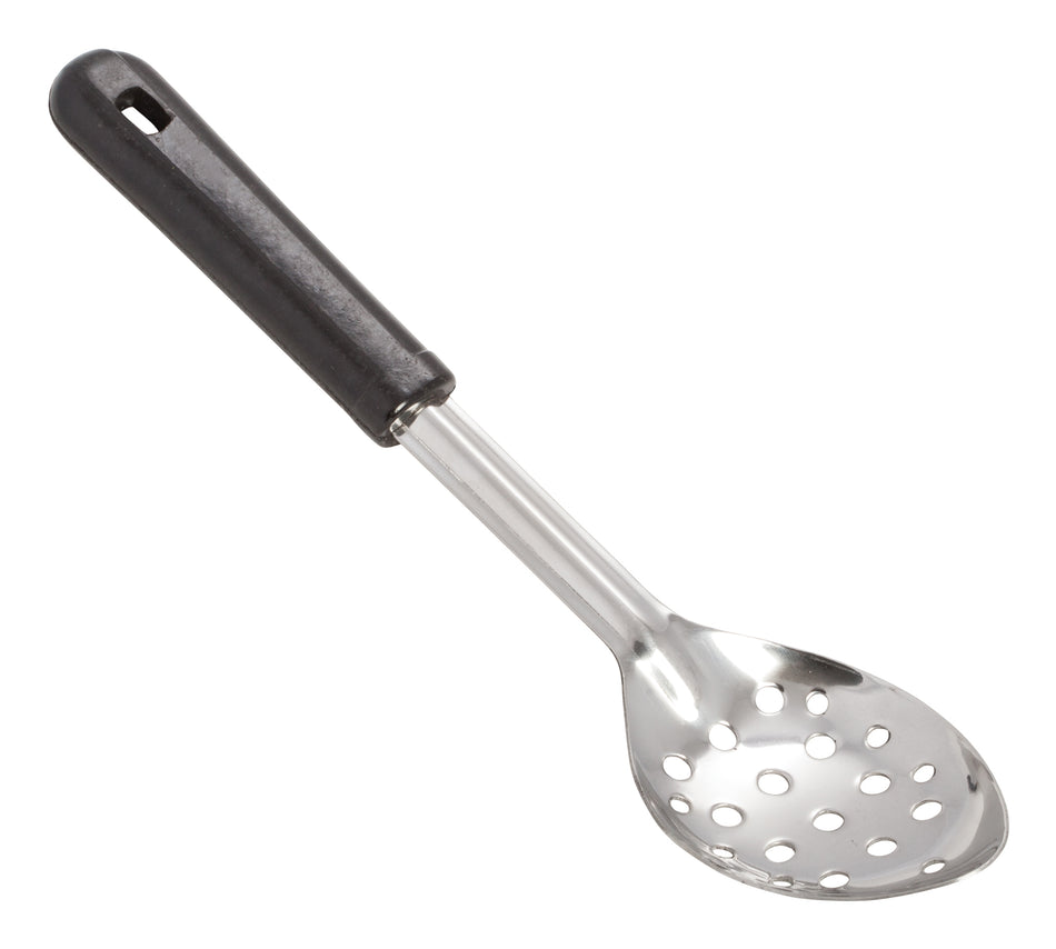Winco BSPB-11 11 Inch Perforated Basting Spoon Black Bakelite Handle Stainless Steel
