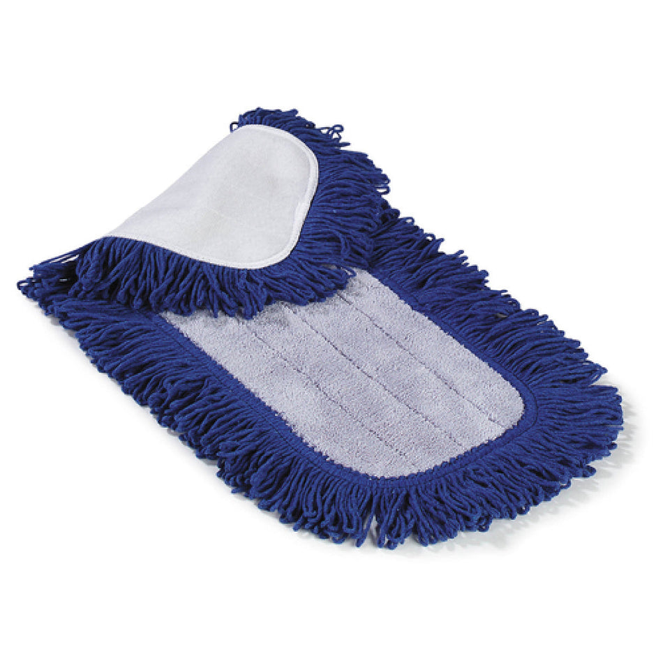 Carlisle 363312414 24 Inch Cut-end Mop Pad with Microfiber Center Blue