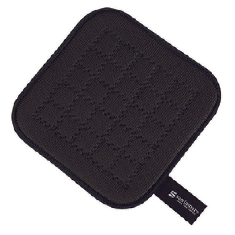 Carlisle UHP77BK 7 Inch Square Pot Holder - Black Neoprene Temperature Resistant Commercial Kitchen