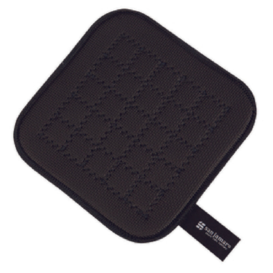 Carlisle UHP77BK 7 Inch Square Pot Holder - Black Neoprene Temperature Resistant Commercial Kitchen
