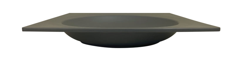 Thunder Group 63010SG 22 Oz Stone Grey Square Pasta Bowl Melamine Dishwasher Safe