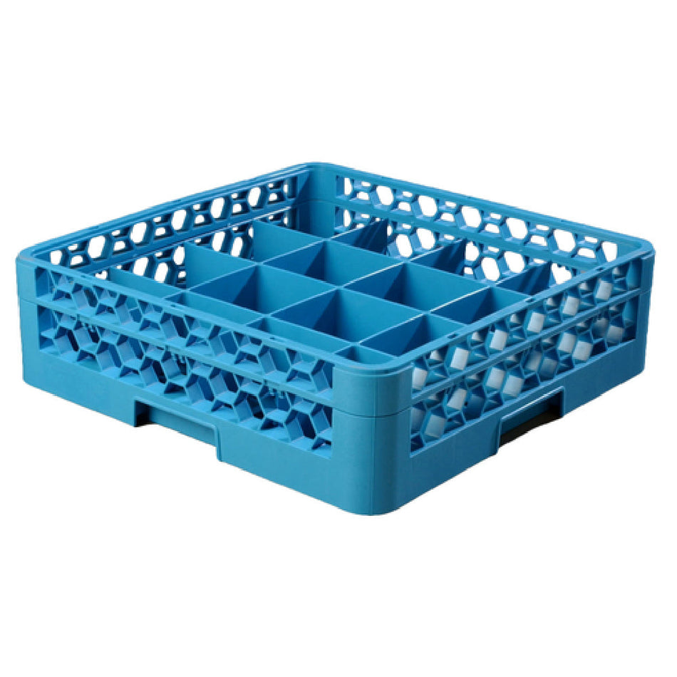 Carlisle RC16-114 19 Inch Full Size Dishwasher Cup Rack With Open Extender Blue Polypropylene