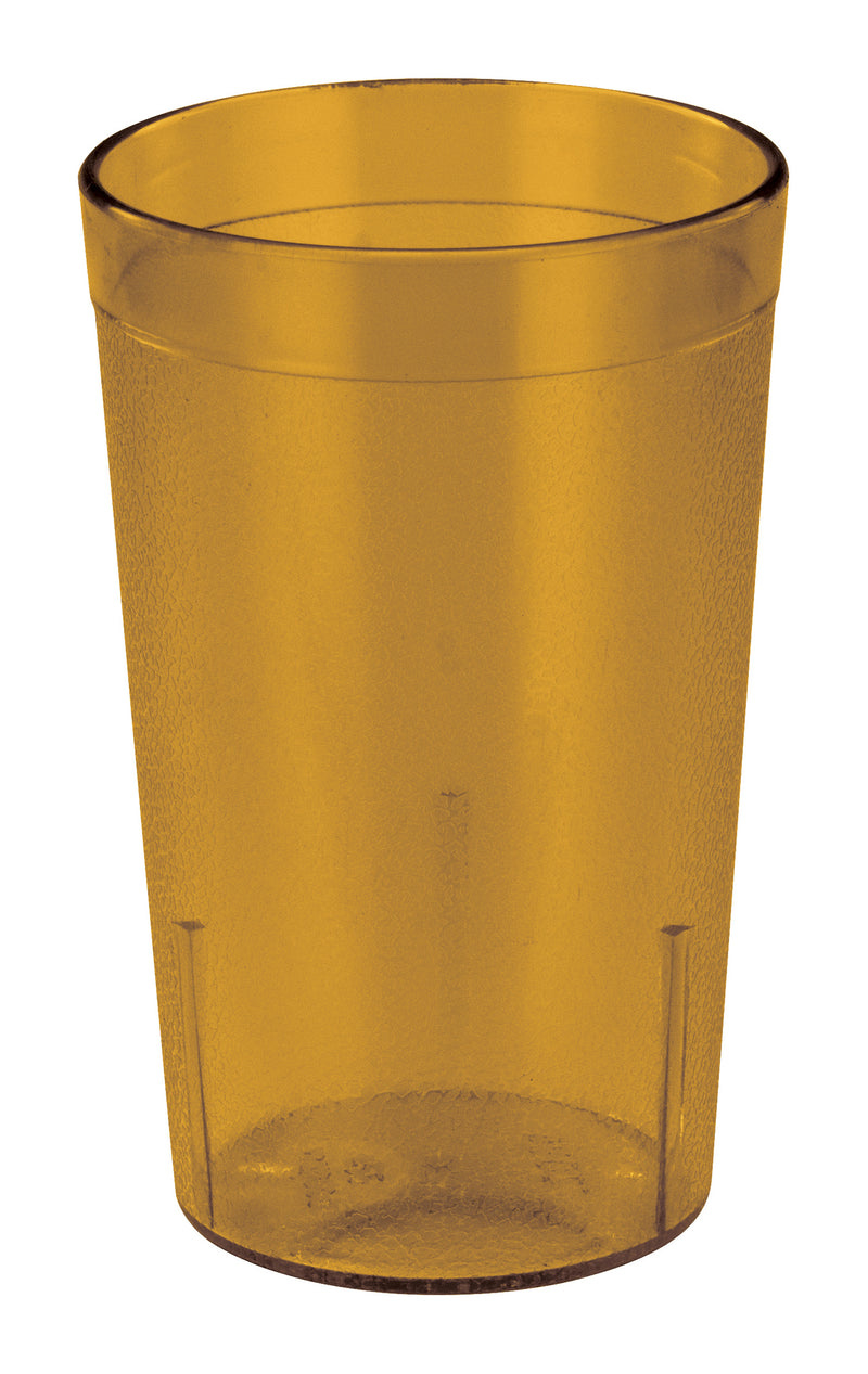 Winco PTP-08A 8 Oz Plastic Tumbler Break-resistant Amber Pebbled Finish