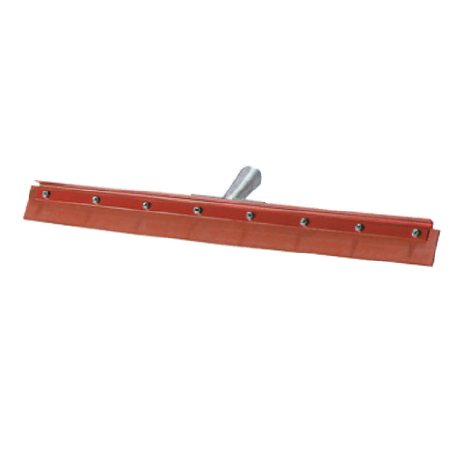 Carlisle 4007500 18 Inch Straight Floor Squeegee Head Rubber Non-Marking Red Steel Frame