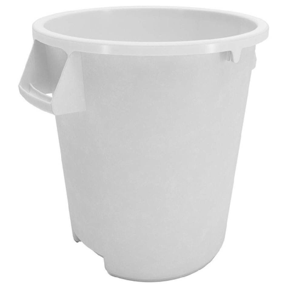 Carlisle 84101002 10 Gallon Round Trash Container with Ergonomic Handles White