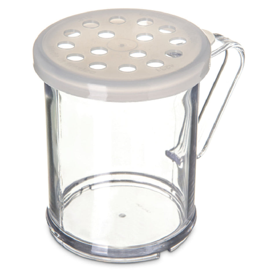 Carlisle 4230S30 8 Oz Polyethylene Handled Shaker Dredge Clear Lid