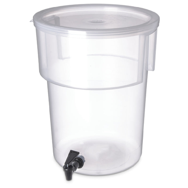 Carlisle 220930 5 Gallon Beverage Dispenser Round No-Drip Polypropylene Clear