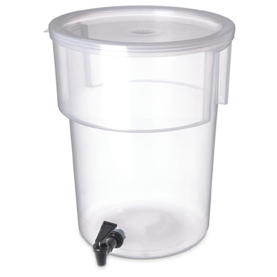 Carlisle 220930 5 Gallon Beverage Dispenser Round No-Drip Polypropylene Clear