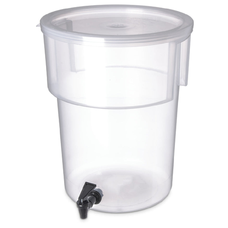 Carlisle 220930 5 Gallon Beverage Dispenser Round No-Drip Polypropylene Clear