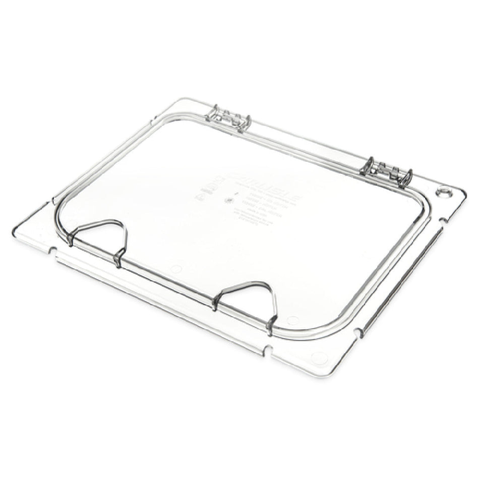 Carlisle CM10240Z07 1/2 Size Coldmaster Lid Clear Polycarbonate with Double Notch