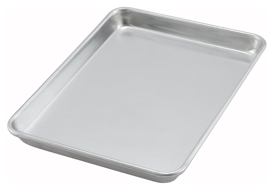 Winco ALXP-1013 9-1/2 Inch Closed Bead Quarter Size Sheet Pan Aluminum