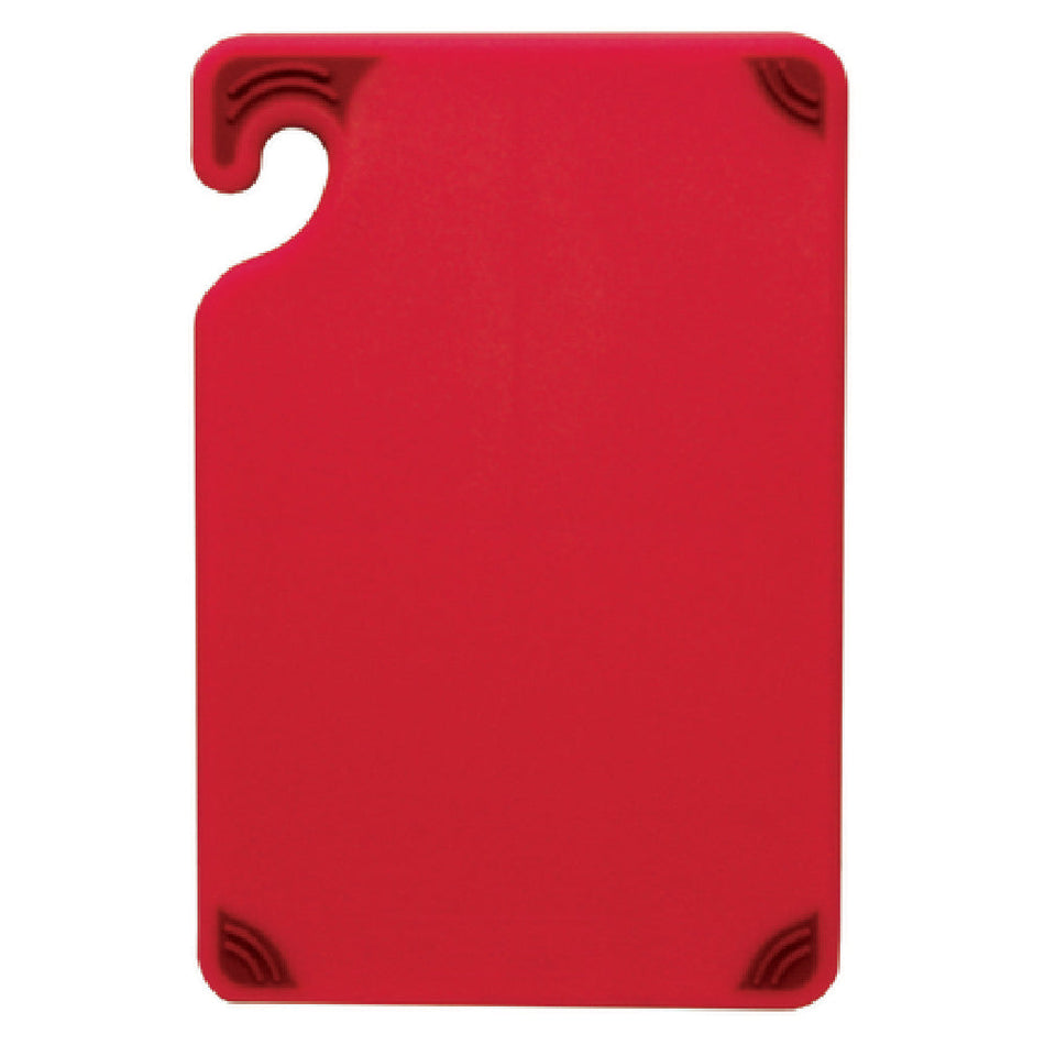 Carlisle CBG6938RD 6 Inch Cutting Board Red Co-polymer with anti-slip grip