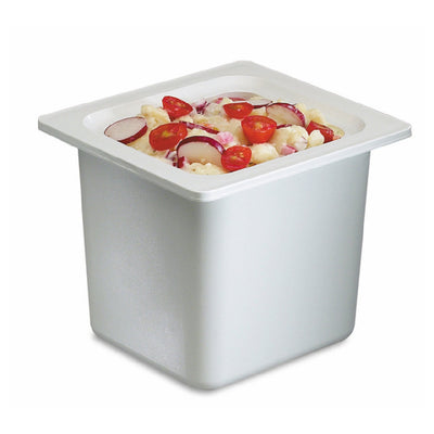 Carlisle CI7001WH 1/6 Size Food Pan Refrigerant Filled ABS Plastic White