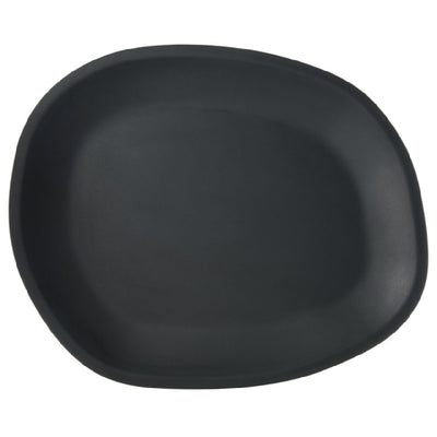 Carlisle 5310338 18 Inch Oblong Platter Stain Resistant Matte Black Melamine