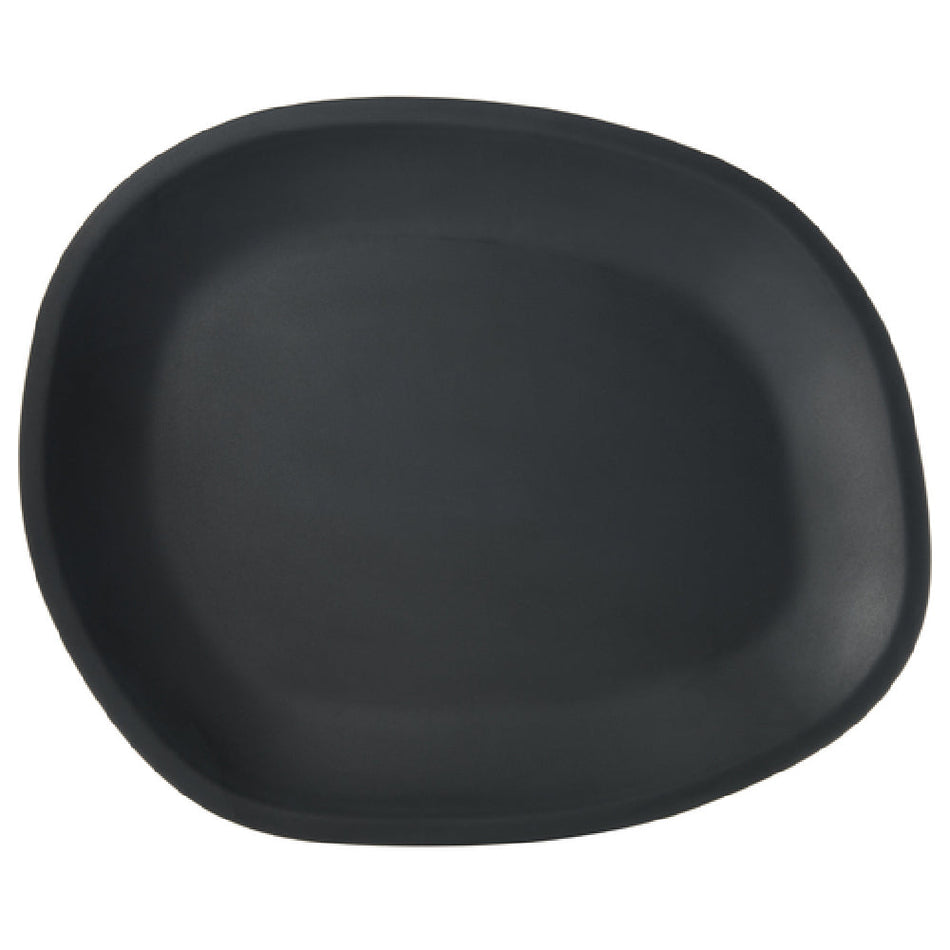 Carlisle 5310338 18 Inch Oblong Platter Stain Resistant Matte Black Melamine