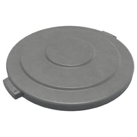 Carlisle 84102123 19-4/5 Inch Round Trash Container Lid Snap Down Lock Gray Plastic