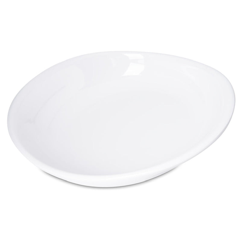 Carlisle 5300502 11-1/2 Inch Oblong Plate Dishwasher Safe Melamine White