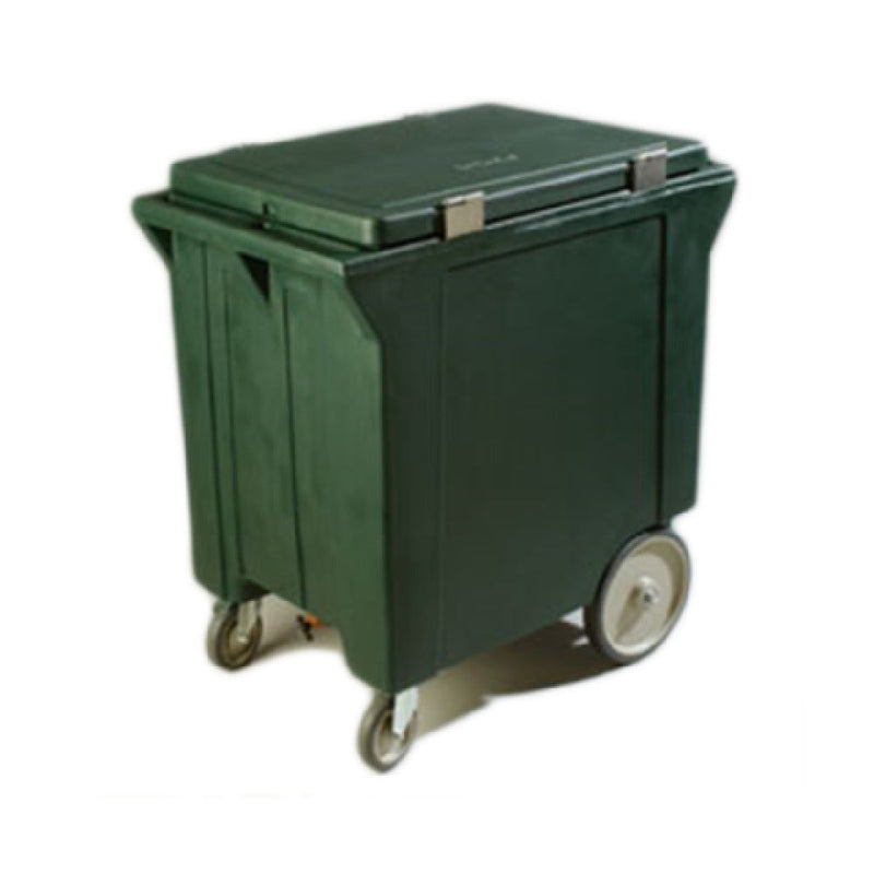 Carlisle IC222008 22 Inch Mobile Ice Caddy 200 Lb Capacity Insulated Plastic Green