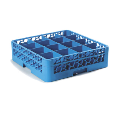 Carlisle RG16-114 Polypropylene Dishwasher Rack Blue with Extender 16 Compartments