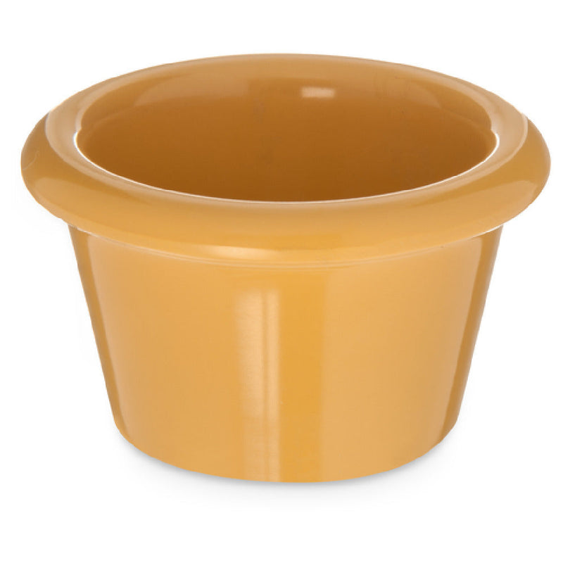 Carlisle S27522 1-1/2 Oz Ramekin Stain Resistant Dishwasher Safe Melamine Honey Yellow